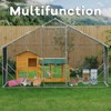 Chicken Coop Large Metal Chicken Run for 6/10 Chickens Poultry Cage with Anti-UV Cover and Waterproof for Duck Walk-in Chicken Pen for Yard - 3 of 4