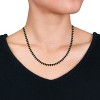EVERLY JEWELRY | Yellow Plated Sterling Silver 44 1/2 CT TGW Synthetic Black Pear Cut Spinel Tennis Necklace - 18 in - 4 of 4