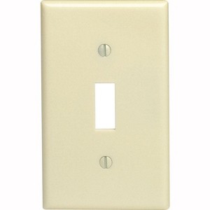 Leviton Ivory 1 gang Thermoset Plastic Toggle Wall Plate (Pack of 20) - 1 of 1