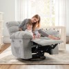 Rocking Recliner Chair,360° Swivel Rocker Chair, Upholstered Fabric Glider Nursery Chair with Side Pockets , q235 Steel Frame Lazy Boy Sofa - 2 of 4