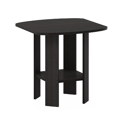 Espresso Composite Wood Rectangular End Table with Shelf