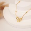 Summit Adventure Bow Necklace for Women Bowknot Choker Necklace 14K Gold Plated Ribbon Choker Necklaces Fashion Jewelry Gifts - 2 of 4