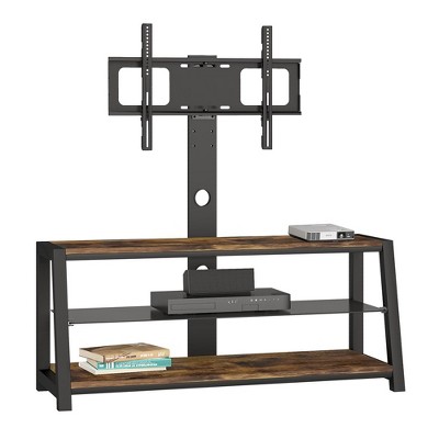 TV Stand, Entertainment Center With 3-layer Shelves, Height Adjustable, Rotating And Wire Management System 45.6"L TV Console