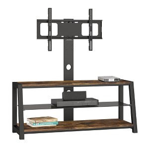 TV Stand, Entertainment Center With 3-layer Shelves, Height Adjustable, Rotating And Wire Management System 45.6"L TV Console - 1 of 4