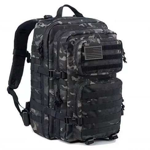 Link Military Backpack 45L Molle Army Tactical 3 Day Survival Waterproof  Outdoor Fishing Hiking Camping Bug Out Backpack 900D - Black CP