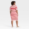 Women's Short Sleeve Button-Front Midi Sweater Dress - Ava & Viv™ - 2 of 3