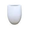 Rosemead Home & Garden, Inc. 17" Wide Modern Concrete Indoor Outdoor Planter Pot Pure White - 2 of 4