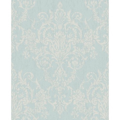 Empress Victorian Damask Duck Egg Wallpaper