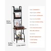 HDZNVF 5 Tiers Record Player with LED Light & USB Ports Vinyl Shelf Black - 4 of 4