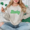 Simply Sage Market Women's Graphic Sweatshirt Green Lucky Cursive - 2 of 3