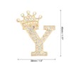 Unique Bargains Women Rhinestone Initial Alphabet Badges Pins and Clips - 2 of 4