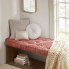 1 Pc Stylish Cozy Square Chenille Floor Pillow Cushion, Tufted Face Scallope Edge Polyester Filled Ultra Soft Cushion for Relaxing Decor Style - 2 of 4