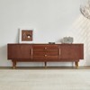 JVNOXK-Mid-Century Modern 70.9" Walnut TV Stand for 50"+ TVs, Stylish Storage Console-walnut - 2 of 4