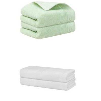 REGALWOVEN Cotton Absorbent Soft Bath Hand Cloths Towels 2 Piece Sets
