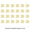 Big Dot of Happiness Gold Glitter 20 - No-Mess Real Gold Glitter Cut-Out Numbers - 20th Birthday Party Confetti - Set of 24 - 2 of 4