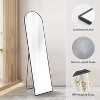 Beautyolove 56"x21"Full Length Mirror Arch Floor Mirrors,Black - 4 of 4