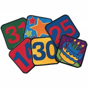 Carpets for Kids PLUS Calendar Seating Learning Rug, Multi, 12" Squares Kit, Set of 35 - 1 of 4