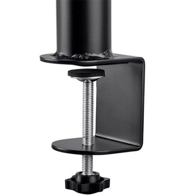 Adjustable Black Steel Clamp-Mounted Desktop Monitor Stands