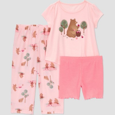 Carter's Just One You® Toddler Girls' 3pc Short Sleeve Pajama Set