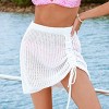 Women's White Crochet Ruched Cover-Up Mini Skirt - Cupshe - 2 of 4