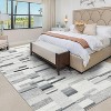 Modern Washable Geometric Area Rug, Ultra-Thin Low-Pile Non-Slip Accent Carpet, Soft and Stain Resistant for Living Room, Bedroom, Dining - 2 of 4