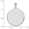 Black Bow Jewelry 14k White Gold Wake Forest Demon Deacons NCAA Extra Large Pendant - 2 of 3