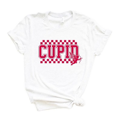 Simply Sage Market Women's Cupid Varsity Checkered Short Sleeve Graphic Tee