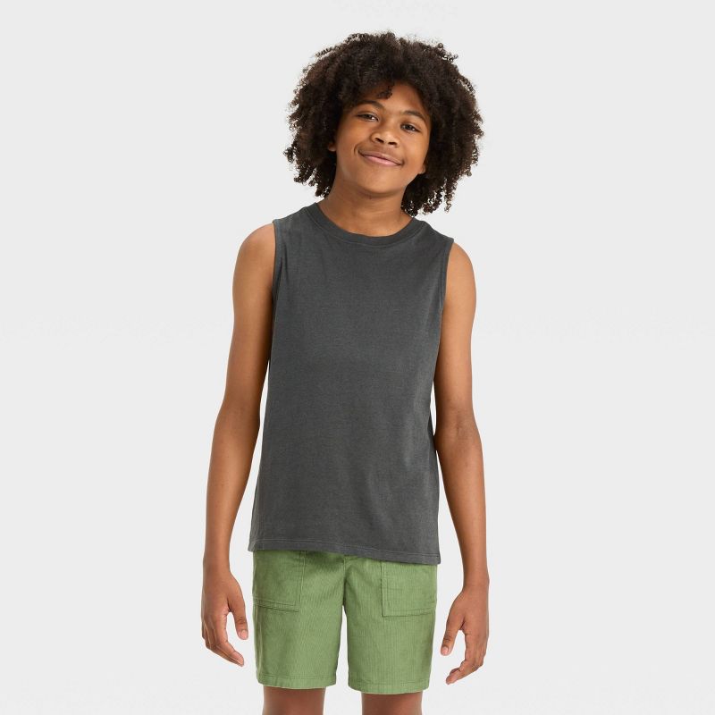 Boys' Washed Muscle Tank Top - Cat & Jack™, 1 of 6
