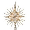 Kurt Adler 10-Light LED Capiz Glittered Bethlehem Star Tree Topper, Gold, 14" - 4 of 4
