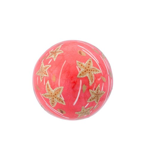 Beachcombers Capiz Ball Red with Starfish - image 1 of 2