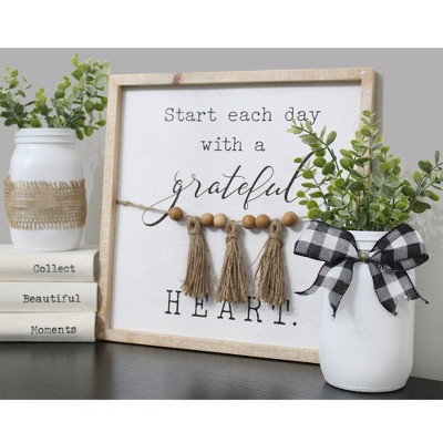 Farmhouse White Glass Mason Jars with Metal Lids, Set of 2