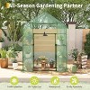 57x57x76" Outdoor Heavy Duty Walk-in Greenhouse with Durable PE Cover, 4 Tiers 12-Shelf Portable Plant House & Shelf Clips - 3 of 4