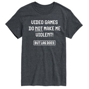 Men's - Instant Message - Video Games Not Violent Short Sleeve Graphic T-Shirt - 1 of 4