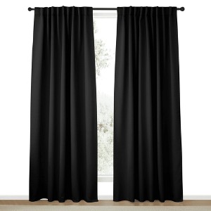 NICETOWN Backtab & Rod Pocket Blackout Thermal Curtain Panels, Set of 2 - 1 of 4