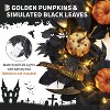 GAOMON Halloween Wreath for Front Door, 18 Inch Fall Wreath with Pumpkins and Maple Leaves for Indoor Outdoor - 2 of 4