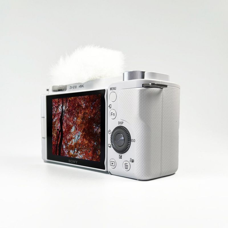 Sony Alpha ZV-E10 - APS-C Interchangeable Lens Mirrorless Vlog Camera - White, 4 of 5