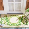 Monogram MON263 Hand Hooked Outdoor Door Mat - Beige/Green - 2'6"x4' - Safavieh - 2 of 2