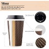 Attop 85 SET Pack 16 oz Disposable Insulated Ripple Coffee Cups, Double-Walled To go Cups with Lids Drinking Paper Cups for Hot Drinks - 4 of 4