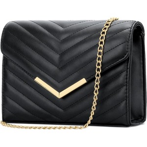 Women Formal Vegan Leather Evening Envelope Clutch Purses and Handbags - 1 of 4