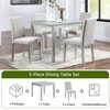 5-Piece Dining Set with Square Kitchen Table and 4 Upholstered Chairs - 4 of 4