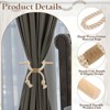 Unique Bargains Cotton Hand-Woven Decorative Tassel Curtain Tiebacks with Wood Club - 3 of 4