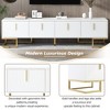 CLIHOME Modern TV Stand for TVs Up to 80", Media Console Table with Cabinets and Adjustable Shelves - 4 of 4