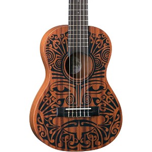 Luna Tribal 6-String Mahogany Ukulele Satin Natural - 1 of 4