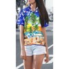 LA LEELA Button Down Shirt Casual Summer Beach Short Sleeve Blouse Shirt Luau Party Colorful Dress Shirts Hawaiian T Shirt - 4 of 4