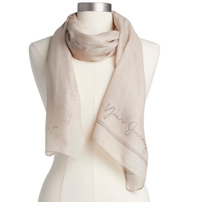 DEMDACO Dear You Scarf - Journey White