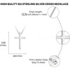 Clotth Sterling Silver Cross Pendant Necklace - Minimalist Style with 925 Silver and Sparkling Zirconia, Chic Collarbone Chain Jewelry for Women - 4 of 4