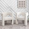 Set of 2 28" Wide Boucle Upholstered Square Armchair - Kinwell - 3 of 4