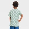 Boys' Indy 500 Checkered Short Sleeve Graphic T-Shirt - Green - 3 of 4