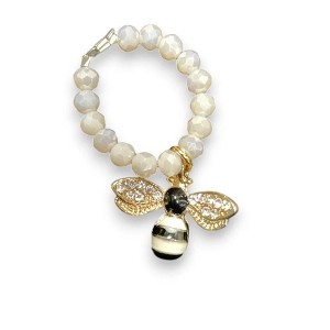 Michelle Marie Boutique's  Crystal Stretch Ring with Assorted Pewter Charms - 1 of 4