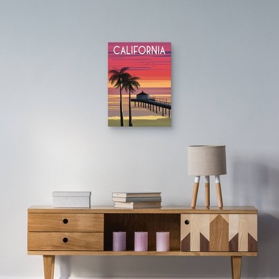 25" x 19" California Sunset Canvas Art Print